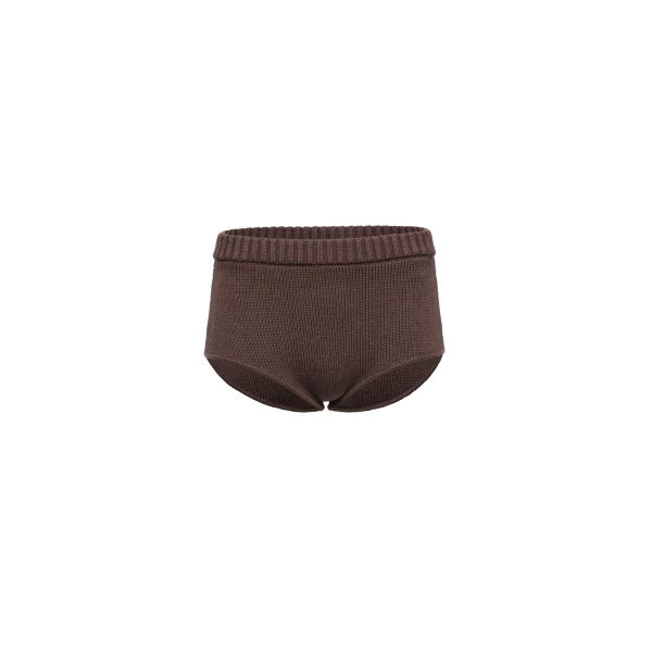 Magda Butrym Cotton knit shorts in brown