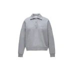 Magda Butrym Cotton sweatshirt polo in light grey
