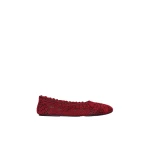 Magda Butrym Crochet and leather ballet flats in burgundy