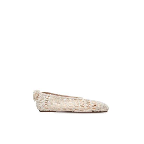 Magda Butrym Crochet ballet flats in cream
