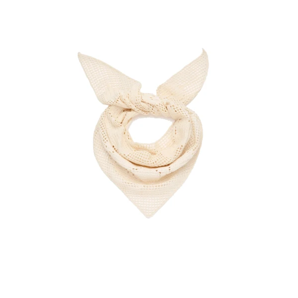 Crochet bandana in cream