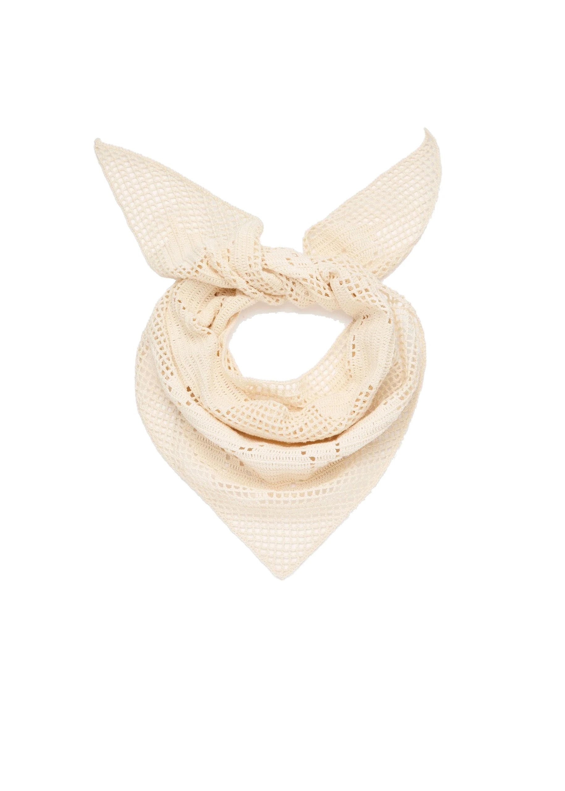 Magda Butrym Crochet bandana in cream | Luxury Shoes Magda Butrym Crochet bandana in cream