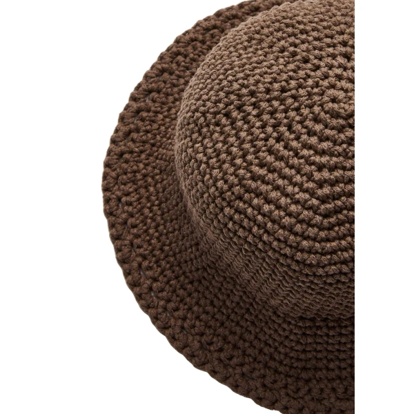 Crochet bucket hat in brown - Image 3