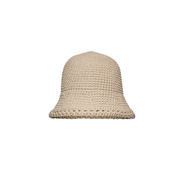 Magda Butrym Crochet bucket hat in light beige