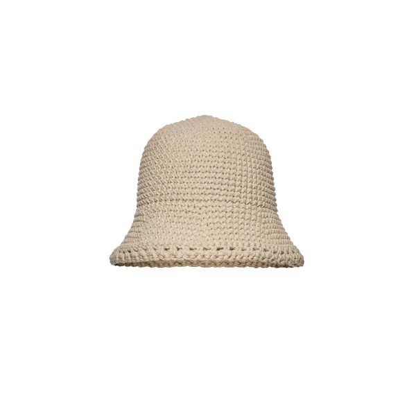Magda Butrym Crochet bucket hat in light beige