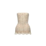 Magda Butrym Crochet corset top in cream