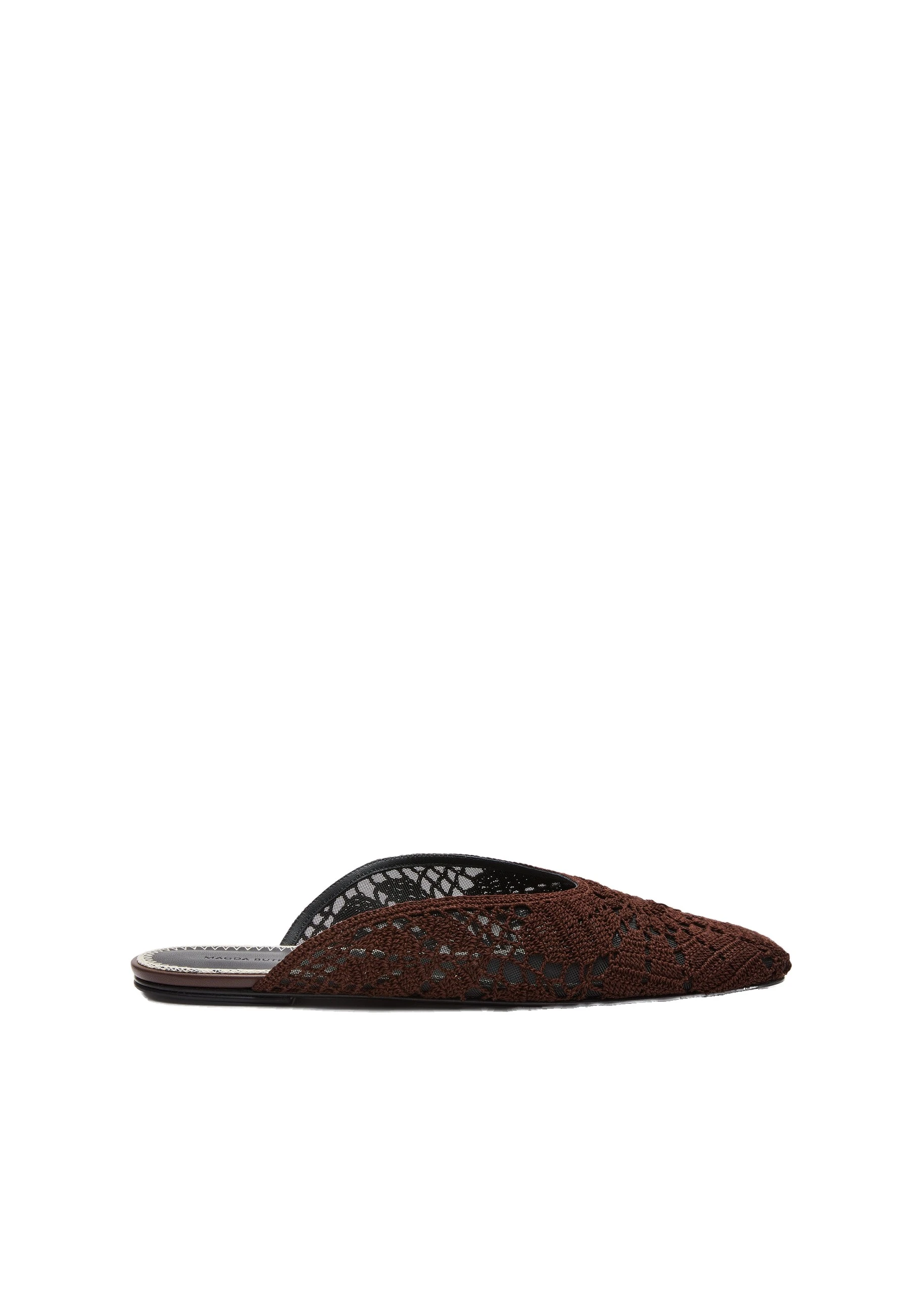 Magda Butrym Crochet flat mules in brown | Luxury Shoes Magda Butrym Crochet flat mules in brown