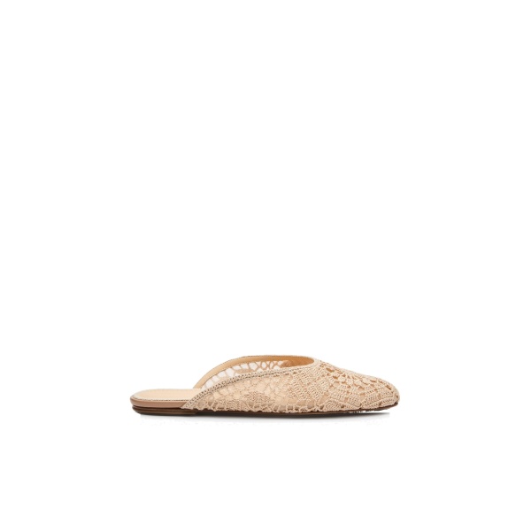 Magda Butrym Crochet flat mules in nude