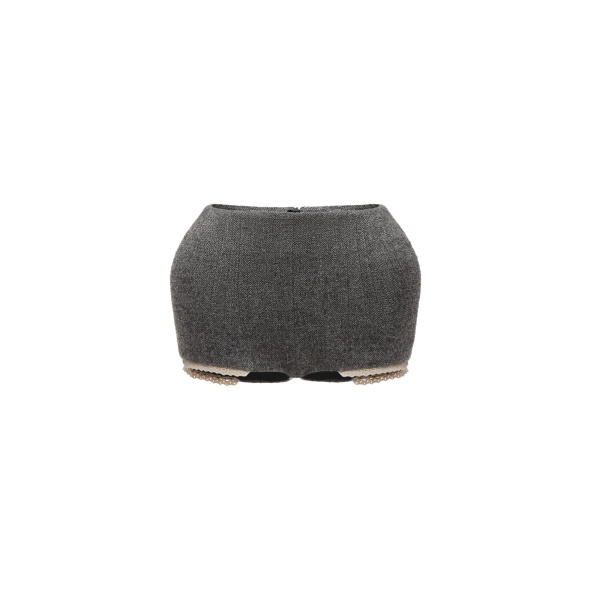 Magda Butrym Crochet lace padded shorts in grey