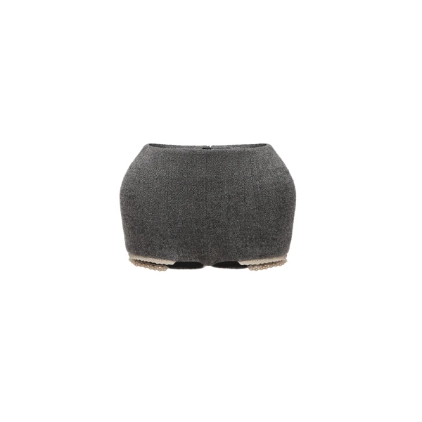Magda Butrym Crochet lace padded shorts in grey