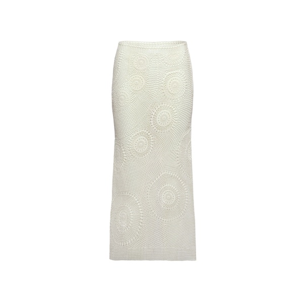 Magda Butrym Crochet midi skirt in cream