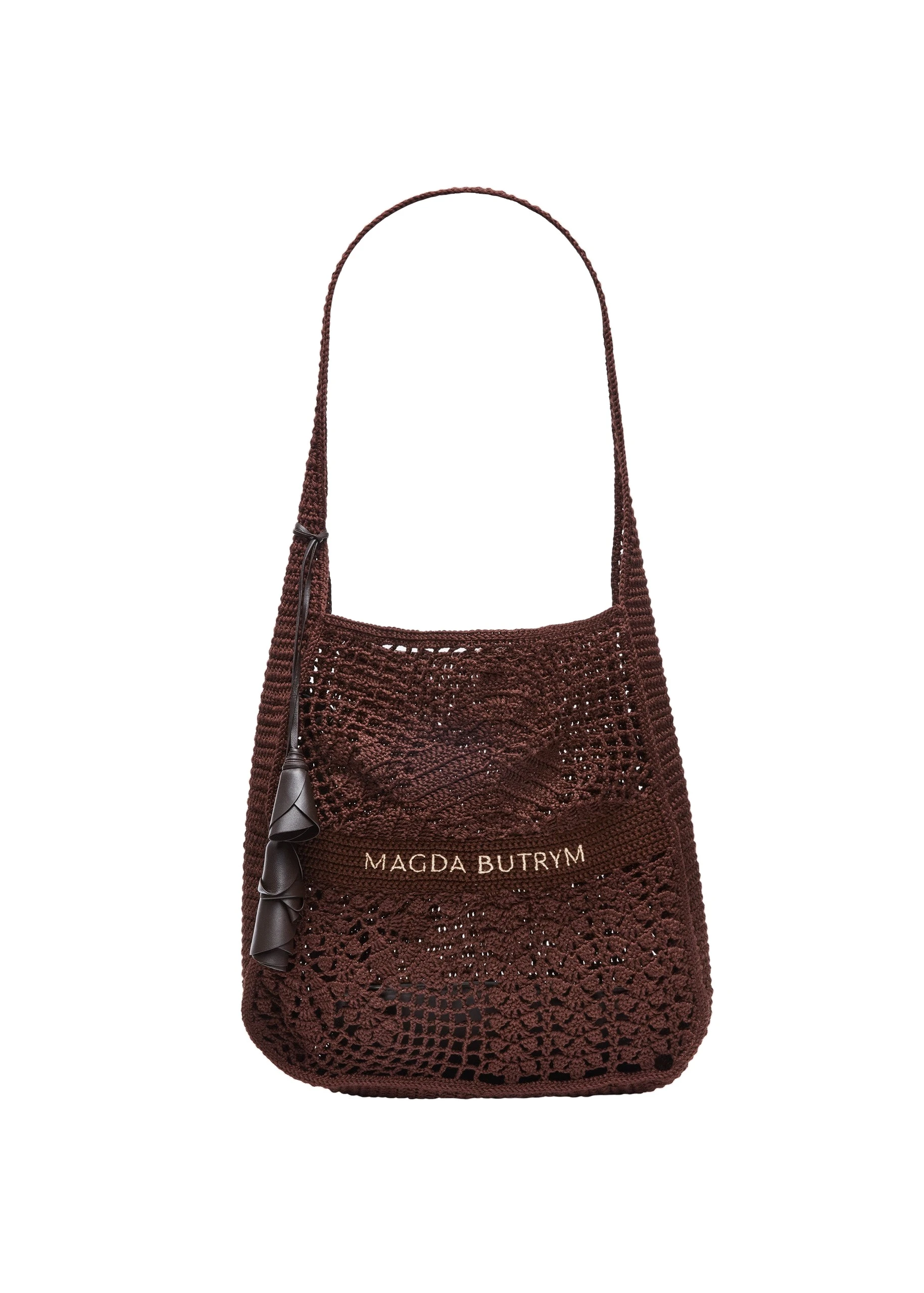 Magda Butrym Crochet tote bag in brown | Buy Designer Bags at Luxury Shoes Magda Butrym Crochet tote bag in brown