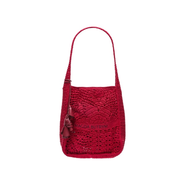 Magda Butrym Crochet tote bag in red