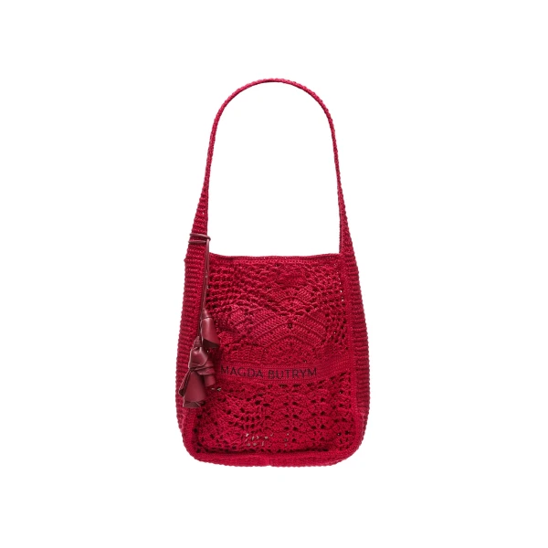 Magda Butrym Crochet tote bag in red