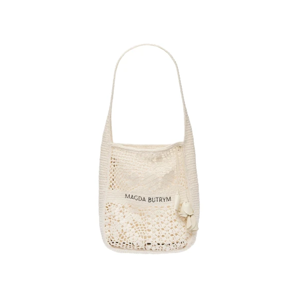 Crochet tote in cream