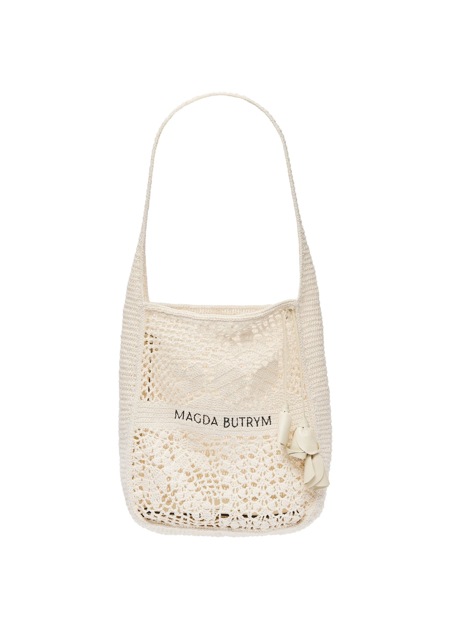 Magda Butrym Crochet tote in cream | Buy Designer Bags at Luxury Shoes Magda Butrym Crochet tote in cream