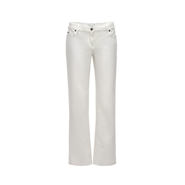 Magda Butrym Cropped straight-leg jeans in cream