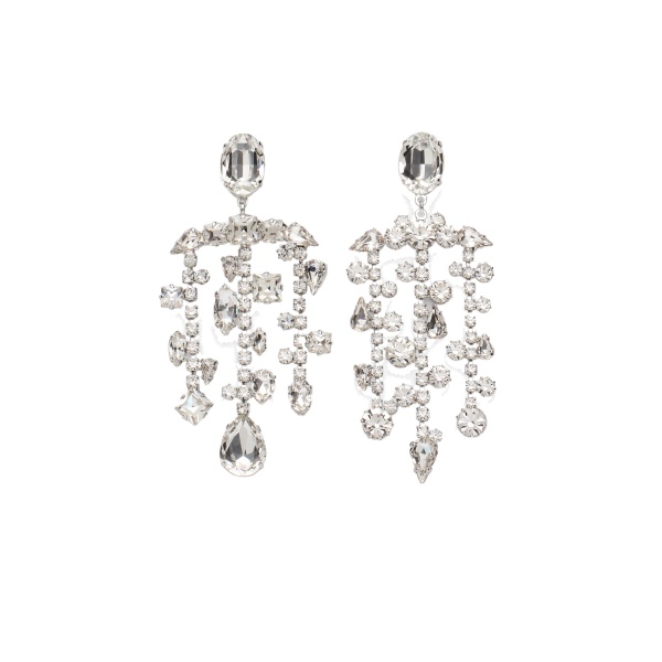 Magda Butrym Crystal chandelier earrings in silver