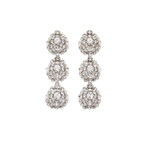 Magda Butrym Crystal cluster drop earrings in silver