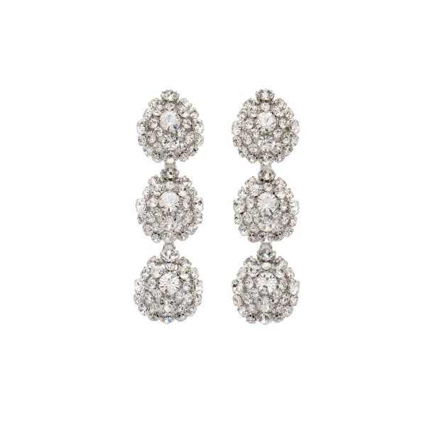 Magda Butrym Crystal cluster drop earrings in silver