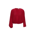 Magda Butrym Cupro bubble blouse in red