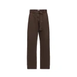 Magda Butrym Denim low-rise belted trousers in brown