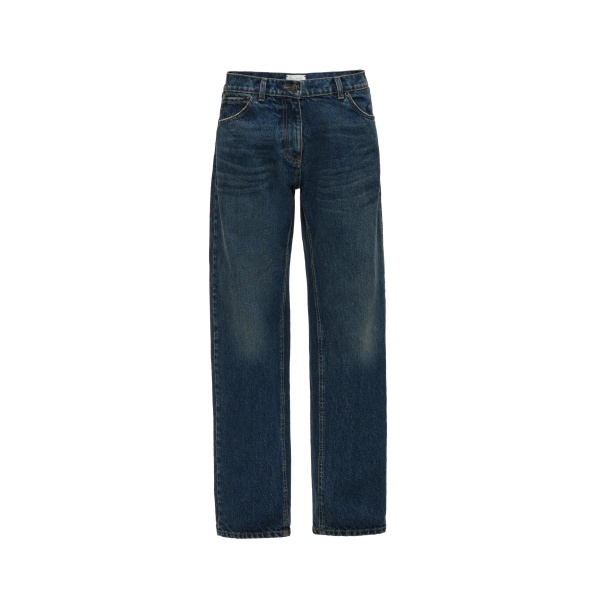 Magda Butrym Denim mid-waist straight-leg jeans in dark blue