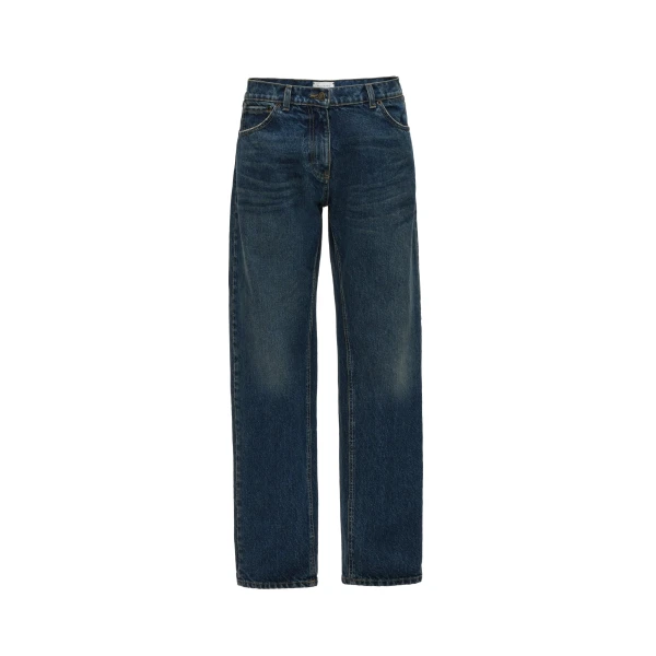Magda Butrym Denim mid-waist straight-leg jeans in dark blue
