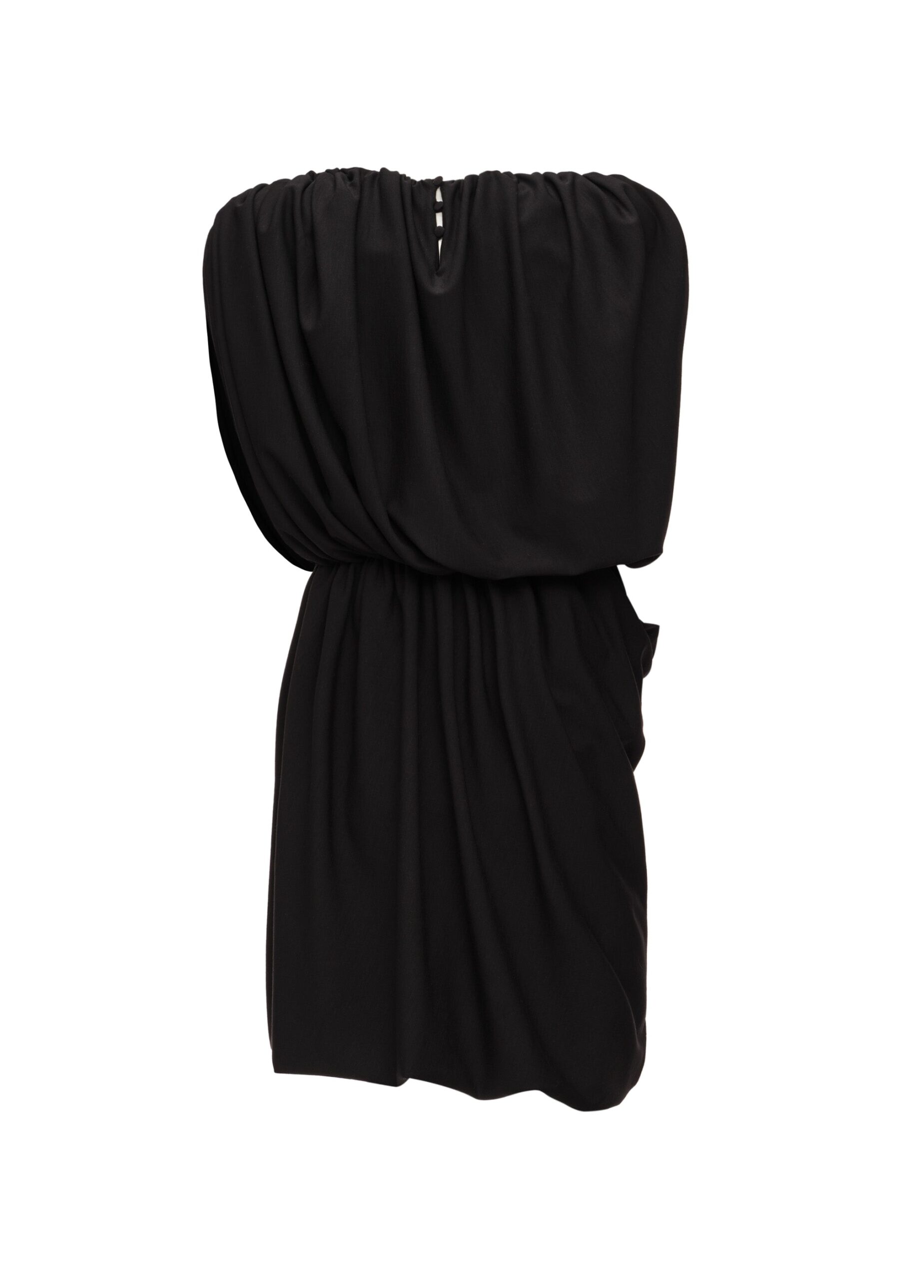 Magda Butrym Draped balloon midi dress in black | Luxury Shoes Magda Butrym Draped balloon midi dress in black