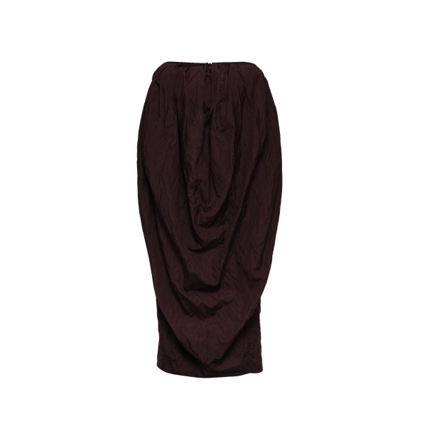 Magda Butrym Draped volume skirt in brown