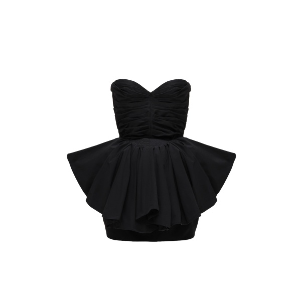 Magda Butrym Fan corset mini dress in black