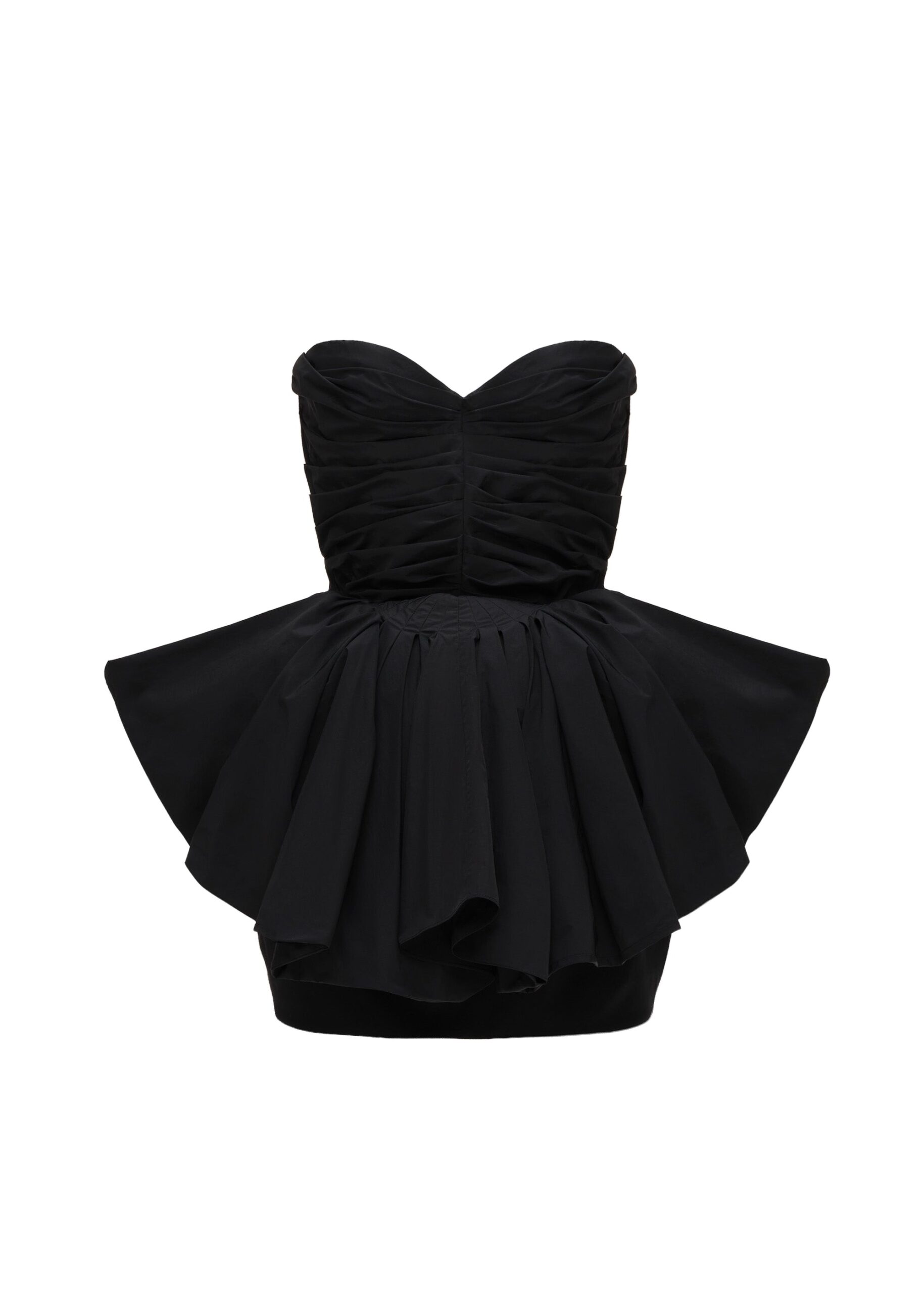 Magda Butrym Fan corset mini dress in black | Mini Dresses at Luxury Shoes Magda Butrym Fan corset mini dress in black