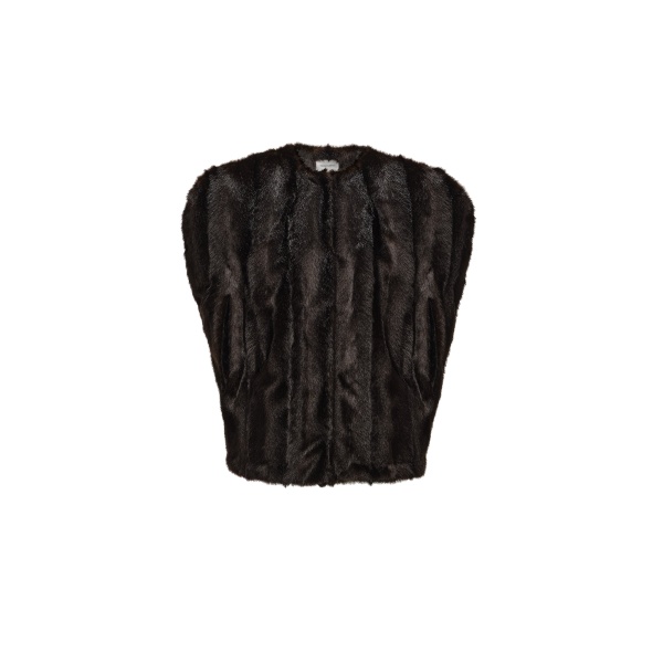 Magda Butrym Faux fur cape in brown