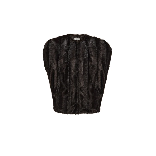 Magda Butrym Faux fur cape in brown
