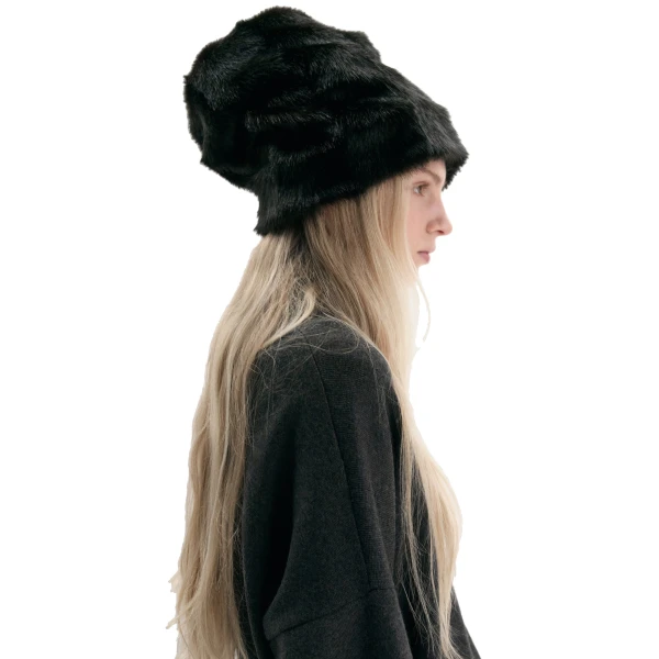 Faux fur hat in dark brown - Image 4