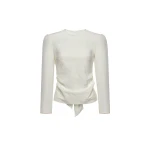 Magda Butrym Fitted blouse with back tie detail in white