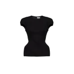 Magda Butrym Fitted blouse with padded silhouette in black