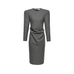 Magda Butrym Fitted dress with back tie detail in grey