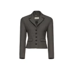 Magda Butrym Fitted wool blazer in dark grey