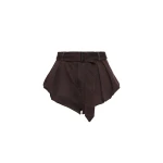 Magda Butrym Flared denim shorts in brown
