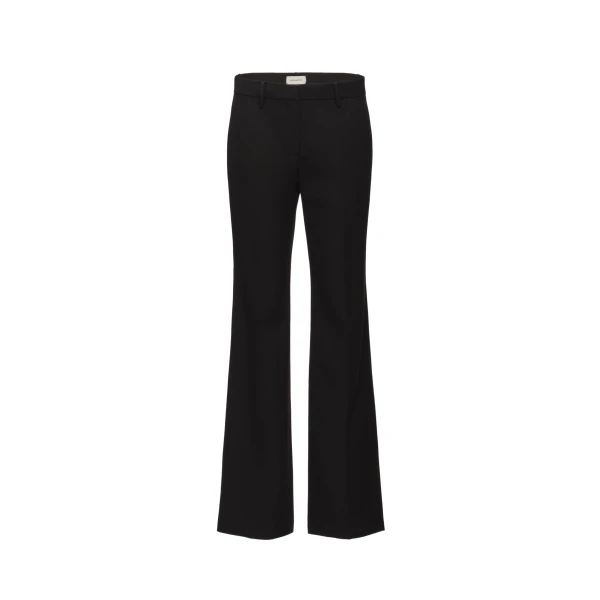 Flared tailored trousers in black