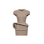 Magda Butrym Floral peplum mini dress in beige