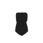 Magda Butrym Gathered bodysuit with draped overlays in black