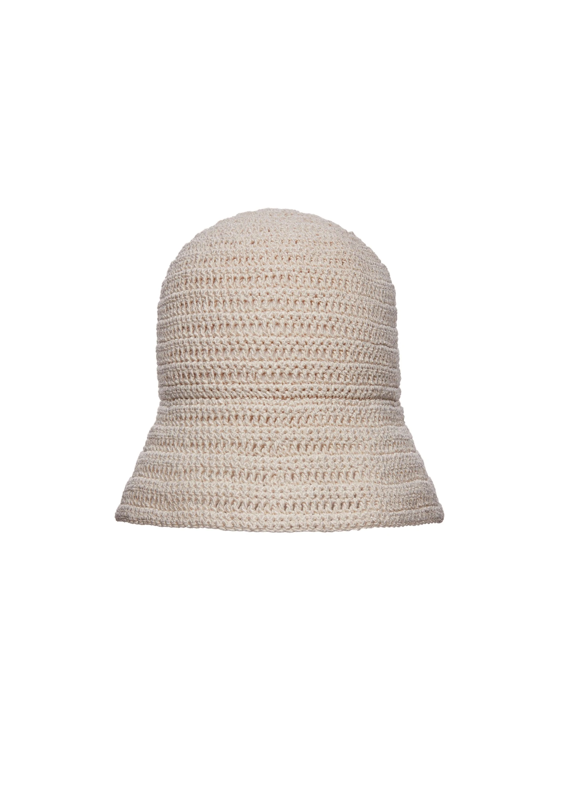 Magda Butrym Handmade crochet bucket hat in cream | Luxury Shoes Magda Butrym Handmade crochet bucket hat in cream