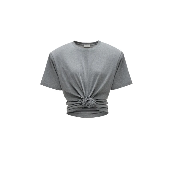 Magda Butrym Knotted t-shirt in grey