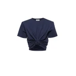 Magda Butrym Knotted t-shirt in navy blue