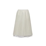 Magda Butrym Lace trim flared midi skirt in cream