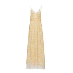 Magda Butrym Lace-trim silk slip maxi dress in yellow print