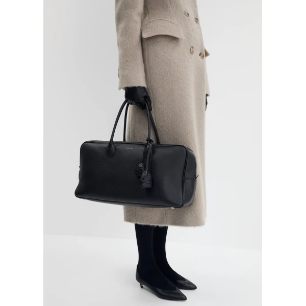 Large Brigitte bag in black leather - Image 5