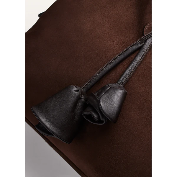 Large Brigitte bag in brown suede - Image 3